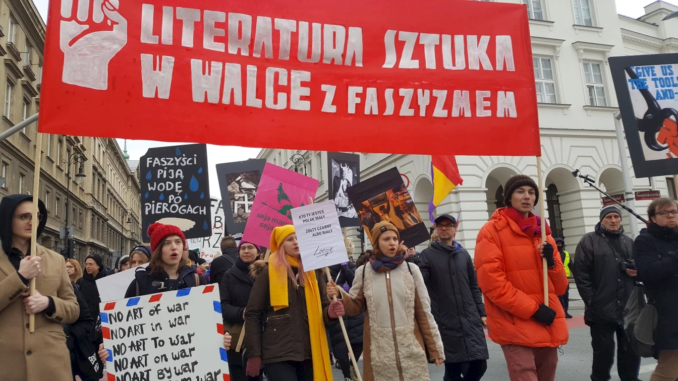 The Demonstration Of Paintings At The March Against Racism And Fascism Warsaw 2019 Image By Kuba Szreder